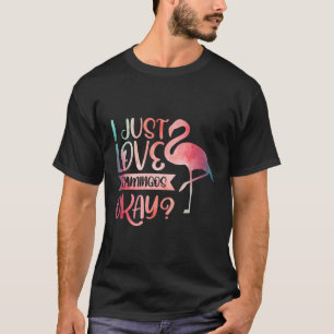 Camiseta Eu Adoro Flamingos.