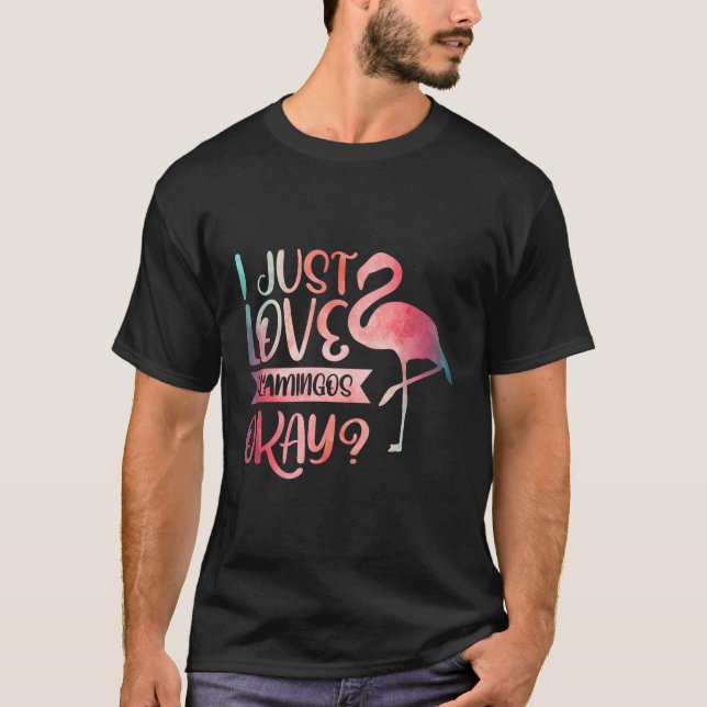 Camiseta Eu Adoro Flamingos. (Frente)