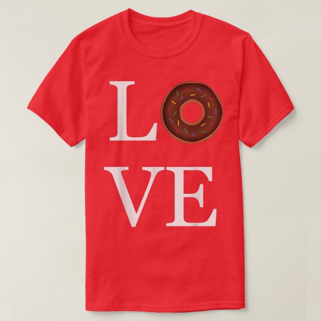 Camiseta Eu Adoro Folha de Rosquinhas Cute Engraçado Dizend (Frente do Design)