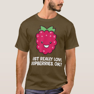 Camiseta Eu Adoro Framboesas, Framboesa Fruta