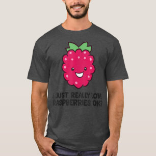 Camiseta Eu Adoro Framboesas, Framboesa Fruta