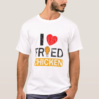 Camiseta Eu Adoro Frango Engraçado Comendo Pão Com Engraçad