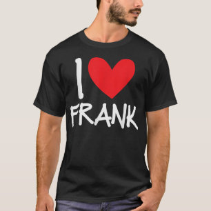 Camiseta Eu adoro Frank Name Heart Personalised Men Cara BF