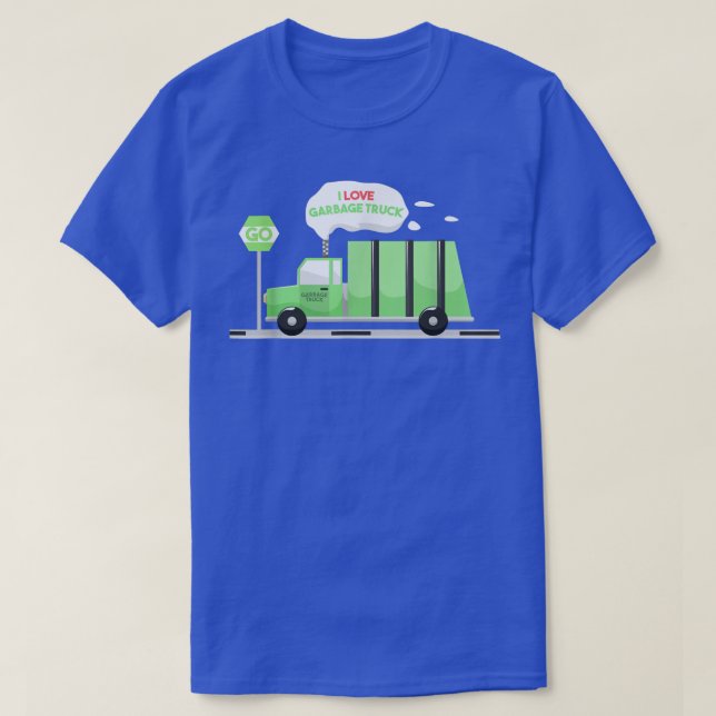 Camiseta Eu Adoro Garbage Truck Kids Shirt Boks Trash Truck (Frente do Design)