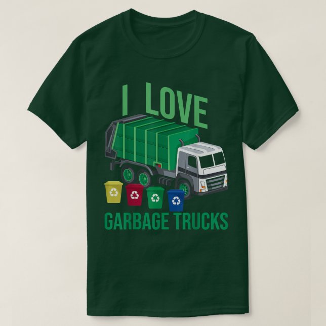 Camiseta Eu Adoro Garbage Truques Reciclar Gar (Frente do Design)