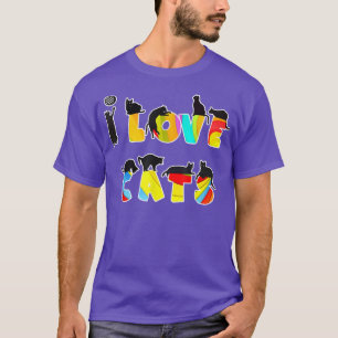 Camiseta Eu Adoro Gatos Divertidos De Presente, Gato Lover,