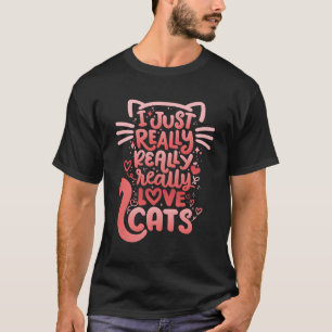Camiseta Eu Adoro Gatos Do Dia Do Feline