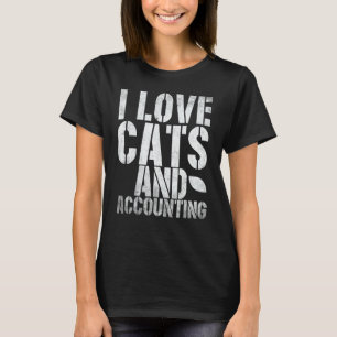 Camiseta Eu Adoro Gatos E Contabilidade Cpa Contabilista