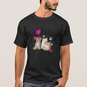 Camiseta Eu Adoro Gatos Gato Ee Adoro Gatinhos