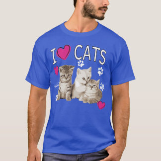 Camiseta Eu Adoro Gatos, Gato, Lover, Adoro Gatinho