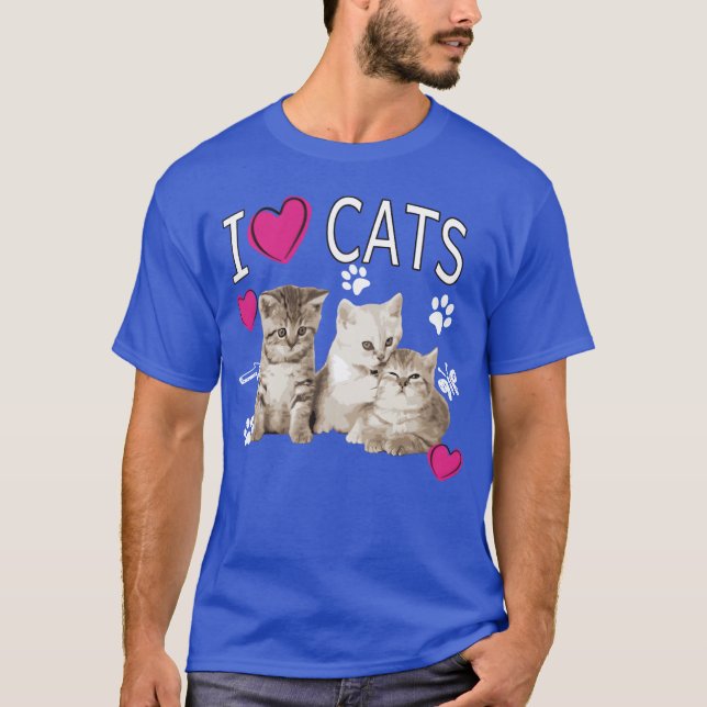 Camiseta Eu Adoro Gatos, Gato, Lover, Adoro Gatinho (Frente)