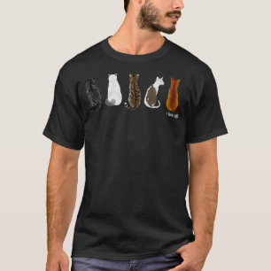 Camiseta Eu adoro gatos para amantes de gatos