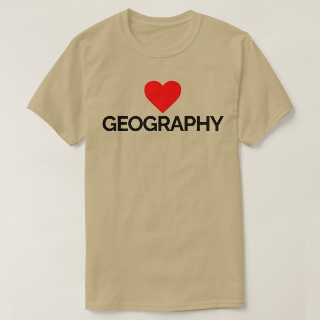 Camiseta Eu adoro geografia 6 (Frente do Design)