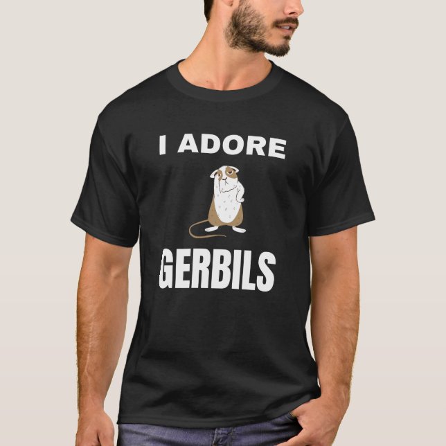 Camiseta Eu adoro Gerbils (Frente)