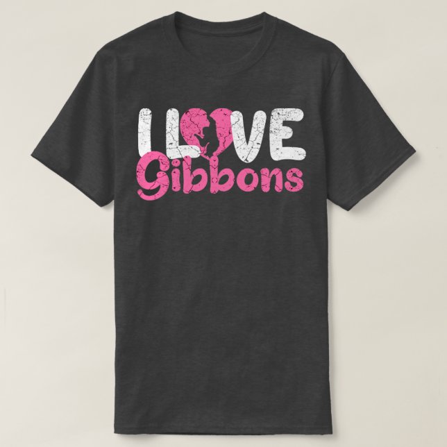 Camiseta Eu adoro gibbons (Frente do Design)