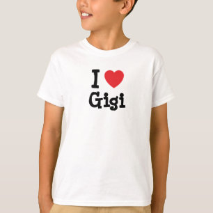 Camiseta Eu adoro Gigi coração T-Shirt