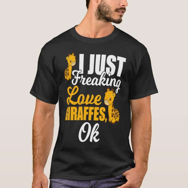 Camiseta Eu Adoro Girafas Animal (Frente)
