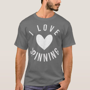 Camiseta Eu Adoro Girar Coração Classe de Giratório em Inte