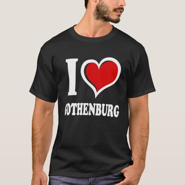 Camiseta Eu Adoro Gotemburgo I Heart (Frente)