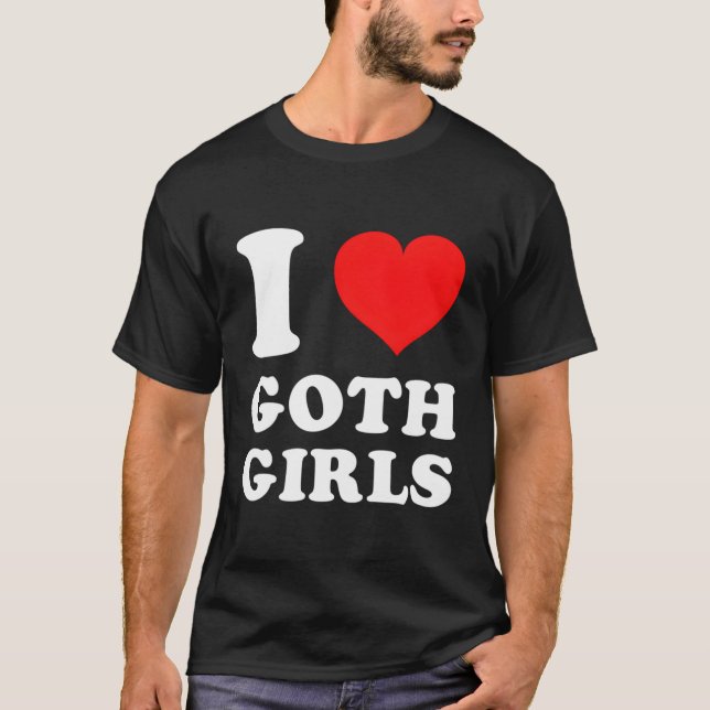 Camiseta Eu adoro Gótico (Frente)