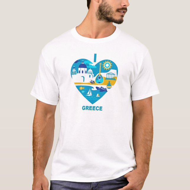 Camiseta Eu adoro Grécia (Frente)