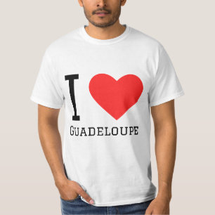 Camiseta Eu adoro guadeloupe