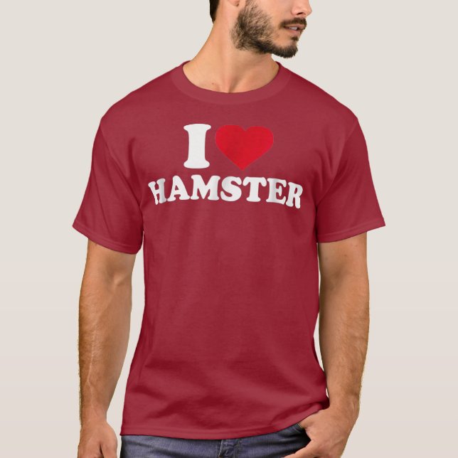 Camiseta Eu adoro hamster (Frente)