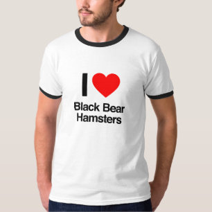 Camiseta Eu adoro hamsters de ursos negros