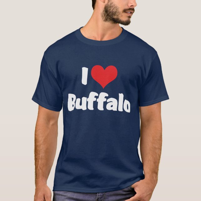 Camiseta Eu Adoro Heart Buffalo (Frente)