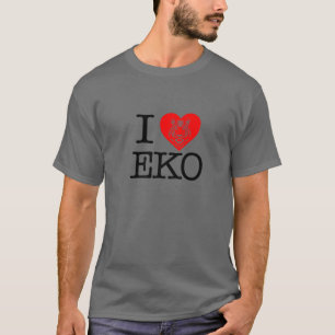 Camiseta Eu Adoro Heart EKO Tiger Saiu Mas Não Esqueceu Ti