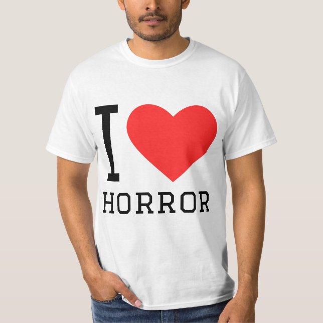 Camiseta Eu adoro horror (Frente)