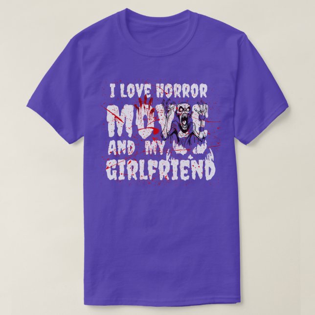 Camiseta Eu Adoro Horror E Minha namorada (Frente do Design)