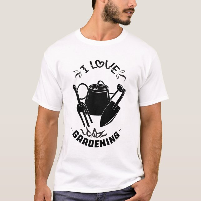Camiseta Eu Adoro Jardinagem (Frente)