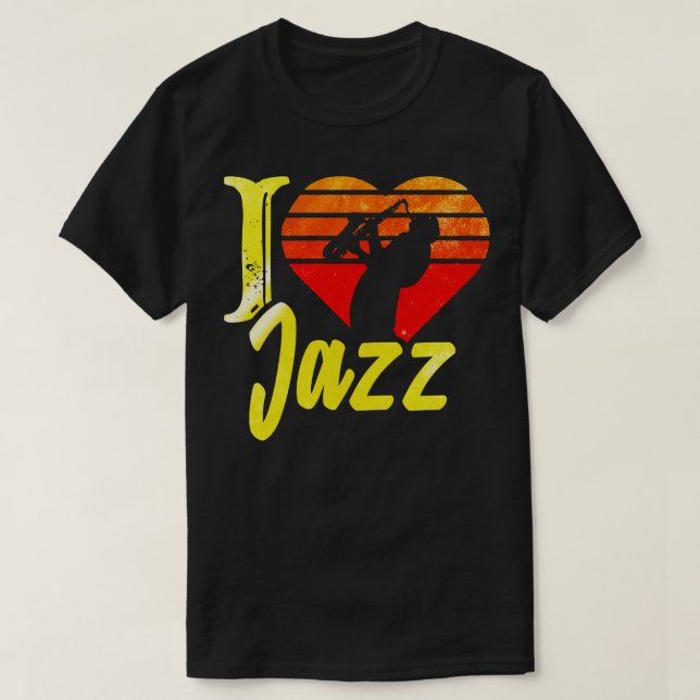 Camiseta Eu adoro jazz (Frente do Design)