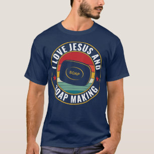 Camiseta Eu adoro Jesus e Fazer de sabão