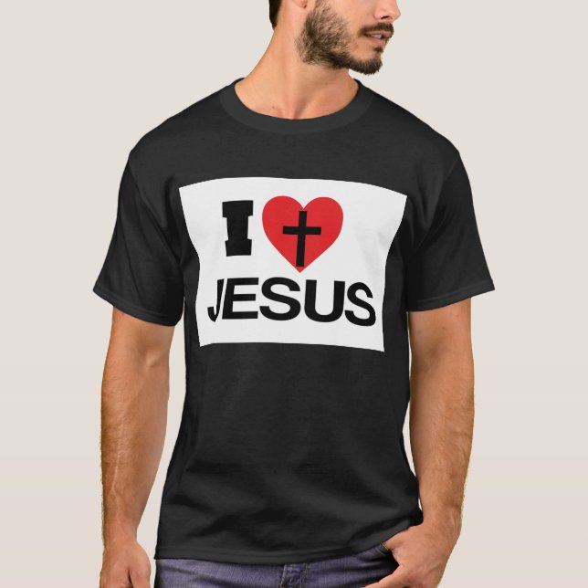 Camiseta Eu adoro Jesus T-Shirt (Frente)