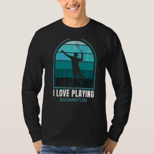 Camiseta Eu Adoro Jogar Badminton Jogador Esportivo Coach G