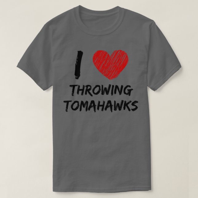 Camiseta Eu Adoro Jogar Tomahawks (Frente do Design)