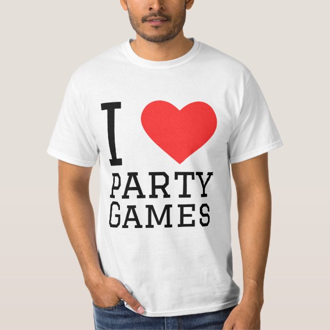 Camiseta Eu adoro jogos de festas (Frente)