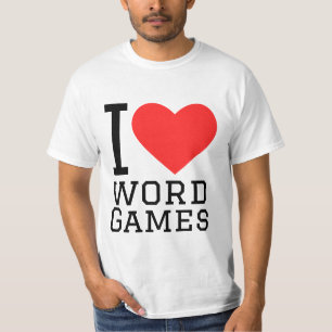 Camiseta Eu adoro jogos de palavras