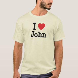 Camiseta Eu adoro John Heart-Shirt