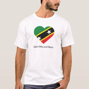 Camiseta Eu adoro Kitts e Nevis Santos