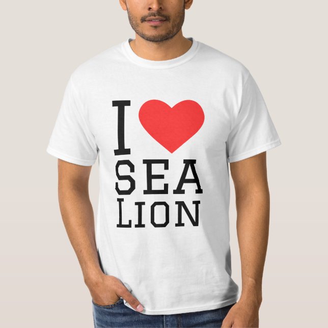 Camiseta Eu adoro leão marinho (Frente)