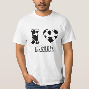 Camiseta Eu adoro leite