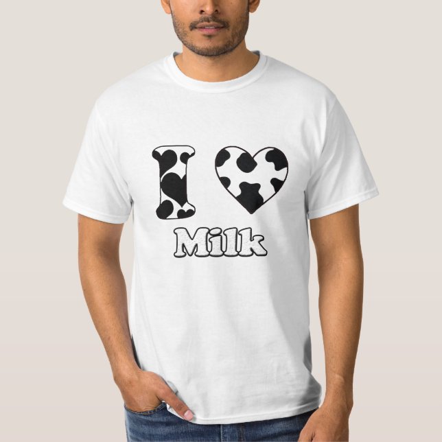 Camiseta Eu adoro leite (Frente)
