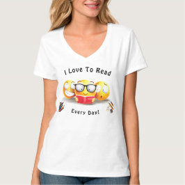 Camiseta Eu Adoro Ler Livros Leitora Diversão De Bookworms
