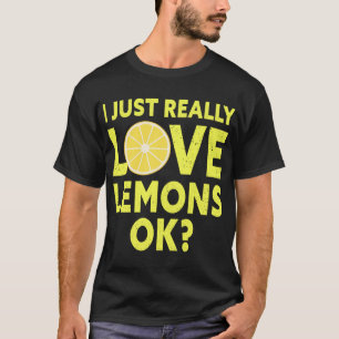 Camiseta Eu Adoro Limões Ok Fruta Engraçada De Limão