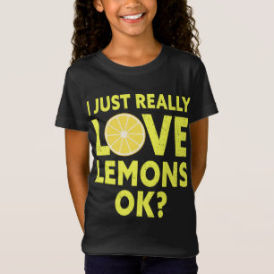 Camiseta Eu Adoro Limões Ok Fruta Engraçada De Limão