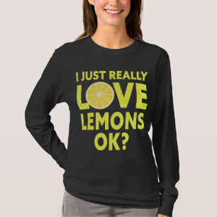 Camiseta Eu Adoro Limões Ok Fruta Engraçada De Limão