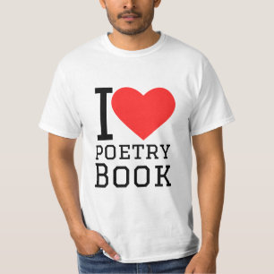 Camiseta Eu adoro livro de poesia
